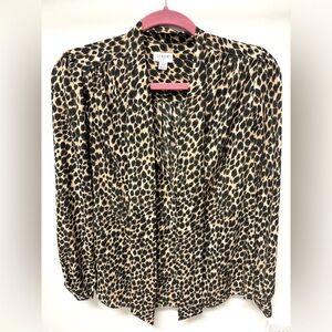 J Crew leopard print blouse